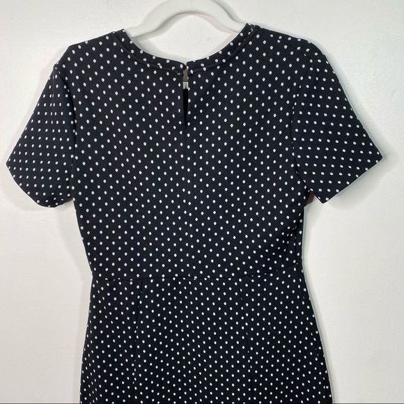 ZARA Black and White Polka Dot Knit Wool Blend Mini Dress | Zara - Picture 9 of 11